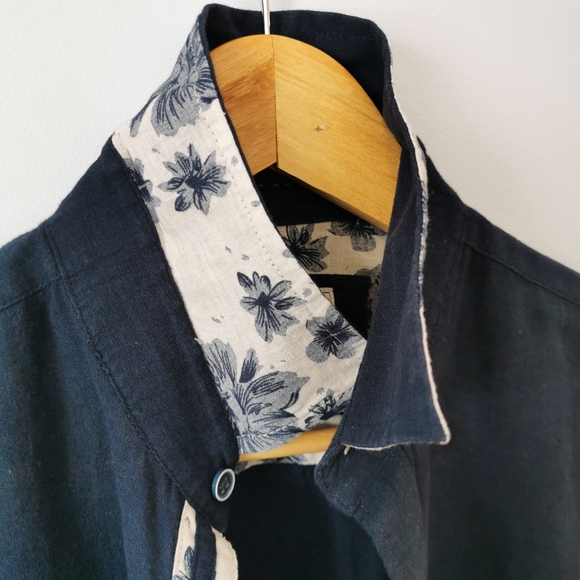 REPORT COLLECTION Men's elegant linen cotton shirt - Picture 5 of 12